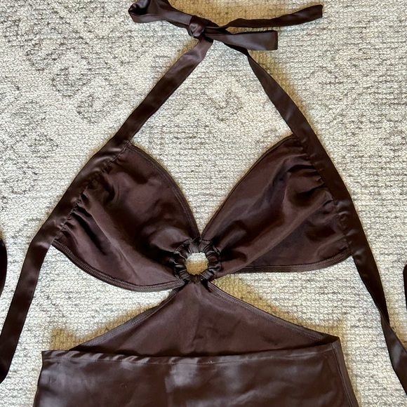 Peppermayo Marseille Brown Mini Dress - Picture 5 of 12